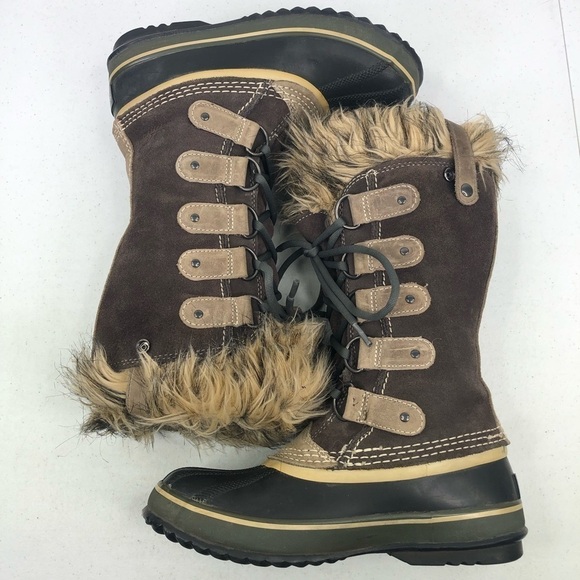 Sorel Joan Of Arc Arctic Rubber Suede Winter Boots - Picture 5 of 11